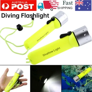 Professional Diving Flashlight Scuba Dive Light Torch Waterproof Underwater Lamp - Picture 1 of 12