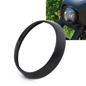 Golss Black 7" Headlight Trim Ring for Harley for Touring Street Glide FLHT FLHR - Foto 1 di 9