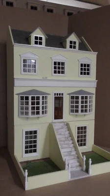 12. Maßstab Vintage Puppenhaus dekoriert Puppenhaus Bucht Fenster KRM11 - Bild 1 von 4