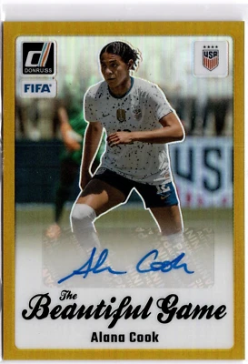 Alana Cook 2023-24 Panini Donruss FIFA Beautiful Game Auto Gold USWNT #04/10 - Image 1 of 2