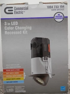 Commercial Electric 3 in. 2700K - 5000K Dark Bronze Recessed Integrated LED - Picture 1 of 3