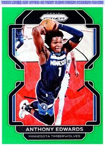 2021-22 Panini Prizm Anthony Edwards #37 Green - Bild 1 von 2