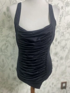 Calvin Klein Swimsuit Bikini one 1 piece Size 16 Black Bathing Suit Swim - Picture 1 of 12