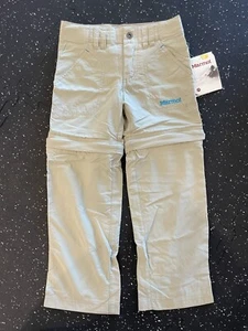 Marmot Girls' Lobo's Convertible Pant 69680 Nylon Desert Khaki Size S - Picture 1 of 8