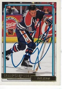 CRAIG SIMPSON SIGNIERT 1993-94 PREMIER #231 - EDMONTON OILERS - Bild 1 von 1