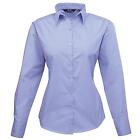Damen Bluse Langarm Freizeit Business Hemd Übergröße Pflegeleicht 34-54  (BW300)