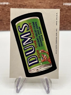 Vintage 1974 Topps Wacky Packages DUMS Sticker Card - Image 1 of 2