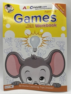 ABCMouse.com Early Learning Games, Find-Its, & More Activity Workbook Ages 3... - Image 1 of 2