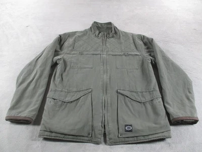 RVCA Jacket Mens L Green Full Zip Big Pockets High Neck Warm Casual GUC - Image 1 of 4