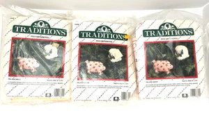 3 Vintage Traditions Filz Ornament Kits Schwein und Schaf machen 6 Ornamente T8008 - Bild 1 von 3