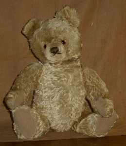 Teddybär-beige-39cm-hart gestopft-brummt manchmal zaghaft-Note 2 - Picture 1 of 9