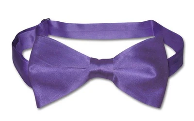 Pajarita BIAGIO 100 % SEDA MORADO liso color índigo para hombre para esmoquin o traje Foto 1 de 2