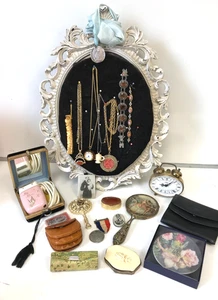 21 Teile Vintage Kurios Damen Accessoires Leder Geldbörsen Reise Uhr Schmuck usw. - Bild 1 von 10