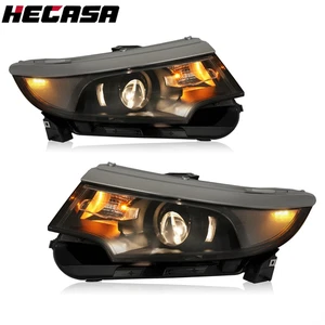 For Ford Edge 2011 2012 2013 2014 Black Projector Headlights Headlamp Set 5 Pins - Picture 1 of 16