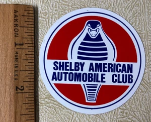 Vintage Original Shelby American Automobile Club SAAC Sticker 2 1/2” Round - Picture 1 of 2