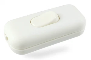 Schnur-Zwischenschalter Weiß, 3-polig(2), 6 A, Paßt für LED, Mit Zugentlastungen - Bild 1 von 6