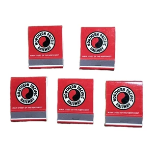 5er Set Vintage Northern Pacific Railway Streichholzschachteln Vista-Dome & Main Street unbenutzt - Bild 1 von 5