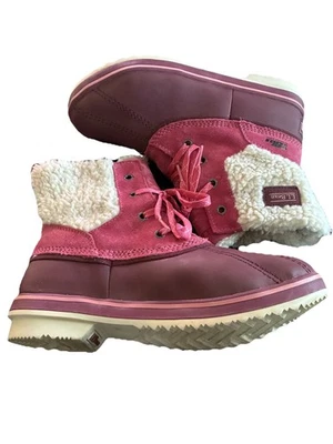 L.L. Bean Kids Access Botas de Nieve Aisladas Rosa Borgoña Talla 6 Niños Sin Caja Foto 1 de 4