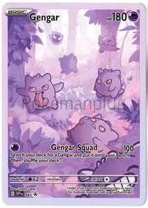 Carta Pokemon Gengar Squad Non Holo VMAX EX GX ACG V Star personalizzata - Foto 1 di 4