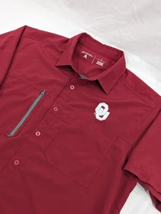 Oklahoma Sooners Antigua Poloshirt Herren Large Rot Kurzarm PFG Style  - Bild 1 von 8