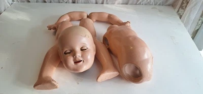 22" Composition 1935 Ideal Shirley Temple doll No Clothes 0r Wig In Pieces - Image 1 of 4
