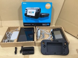 Nintendo Wii U Premium Set Black 32GB WUP-101 Japan ver. working - Picture 1 of 13