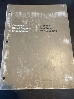 Bomba de combustible Cummins Group 5 1967 PT reconstrucción diésel unidad de servicio manual de taller Foto 1 de 4
