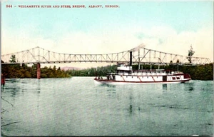 Willamette River & Steel Bridge Albany Oregon Postkarte - Bild 1 von 2