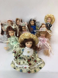 10xStk. Kleine Porzellan Puppen Sammelpuppen Vintage-Heimdekor, zur Dekoration,  - Bild 1 von 6