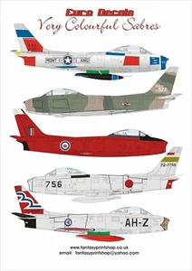 Euro Decals Military Colourful Sabres 1:72 Decal Set ED72-101 Water Slide Decals - Picture 1 of 5