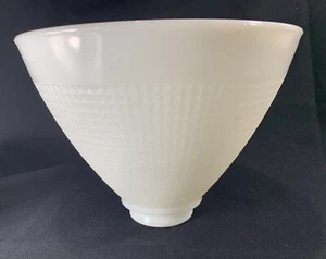 CORNING 820120 Milk Glass 8" Lamp Torchiere Reflector Waffle Shade 2.25" Fitter - Picture 1 of 8