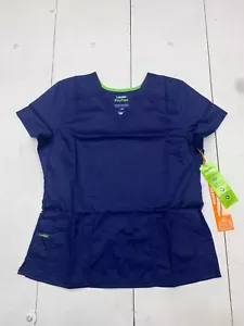 Landau ProFlex Womens Blue Scrub Top Size Large - Picture 1 of 5