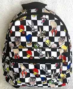 Bioworld WB Looney Tunes MINI Backpack Black White Checkered Bugs Bunny NWOT - Picture 1 of 2