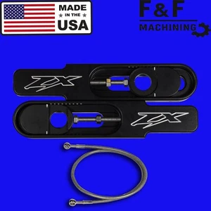2004 Kawasaki ZX6 swingarm extensions & brake line "Made In The USA" - Picture 1 of 1
