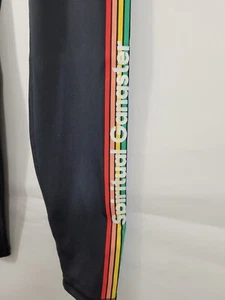 Spiritual Gangster SIZE SMALL Rainbow BLACK Joggers LEGGINGS  - Picture 1 of 4