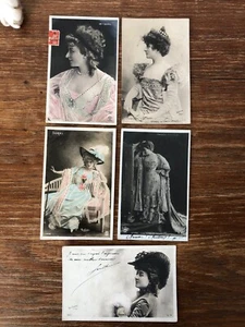 5x CPA Postcards Cartes Postales Anciennes Années 1900 CECILE SOREL - Imagen 1 de 2