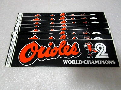 8 adesivos Baltimore Orioles 1983 World Champions WMAR 2nOld Bird Series parachoque - Imagem 1 de 3
