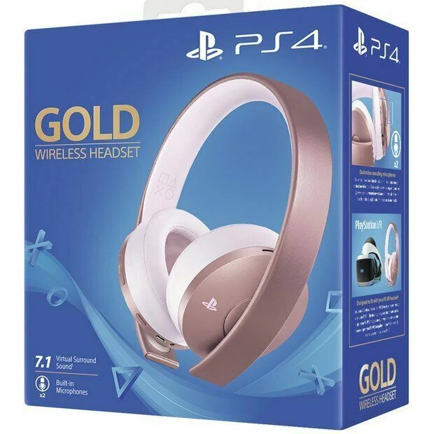 Sony PlayStation 4 Gold Wireless Headset Cuffie Wireless - Rose Gold