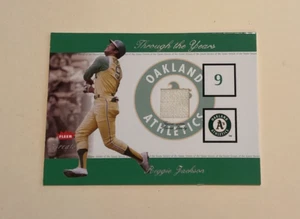 Reggie Jackson 2002 Fleer Greats Through the Years Game Used Jersey 9 - Picture 1 of 2