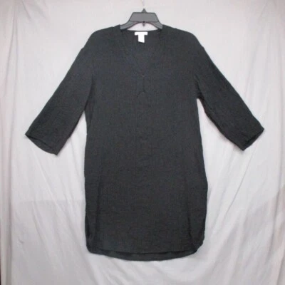 Vestido túnica H&M Whichy Goth Grunge manga 3/4 cuello en V negro para mujer talla | 6 Foto 1 de 4