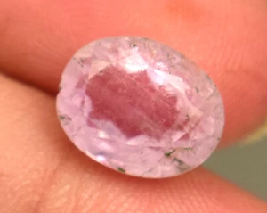 Natural Kunzite Gemstone From Afghanistan 4.60 Ct Oval Cut Certified Gemstone - Picture 1 of 5