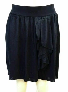 NWT Ann Taylor LOFT Black cascading Elastic waist jersey casual skirt Sz XS S M - Picture 1 of 3