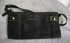 Kenneth Cole New York Soft Leather Evening Hand Bag-Black - Picture 1 of 7
