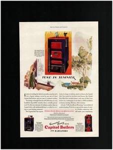 1930 Capitol Boilers and Radiators Original Print Ad ~ Free Ship ~ heater home - Picture 1 of 1