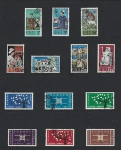 CYPRUS 1963 COMPLETE YEAR SETS EX M/S FINE USED,EUROPA,HUNGER,SCOUTS,RED CROSS - Picture 1 of 1