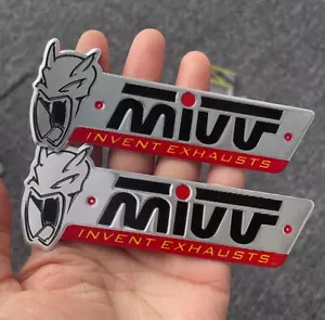 2x MIVV Devil Aluminium Heat Resistant Motorcycle Exhaust Pipe Decal Sticker New - Picture 1 of 4