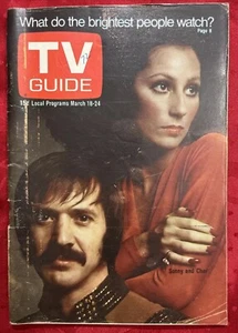 TV Guide Sonny & Cher 1972 March 18-24 PA Issued - Picture 1 of 6