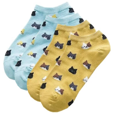 CATS | Womens Ladies 2 PAIRS Low Cut Trainer Socks | One Size UK 4-7 EU 36-40 Foto 1 de 2