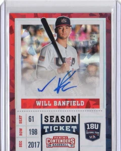 2017 Panini Contenders USA Cracked Ice Ticket Auto Will Banfield Marlins /24 - Bild 1 von 1