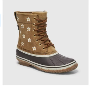 WOMEN'S THE GREAT.+EDDIE BAUER THE EMBROIDERED DAISY HUNT PAC BOOT-SIZE:8.5-EXC! - Picture 1 of 14